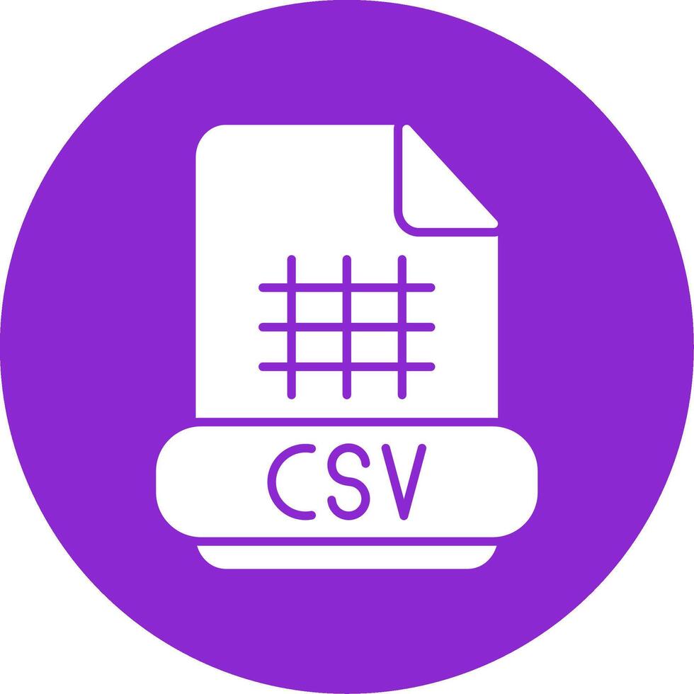 Csv Glyph Circle Icon vector