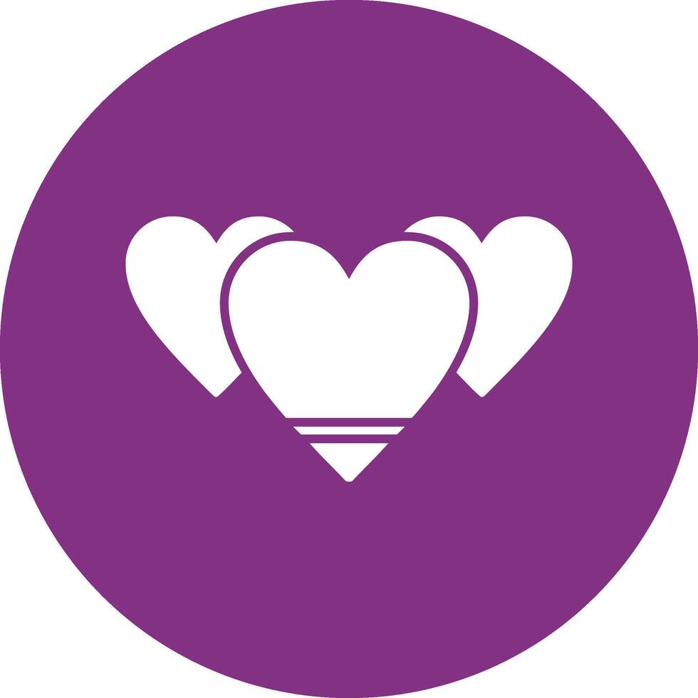 Heart Glyph Circle Icon vector