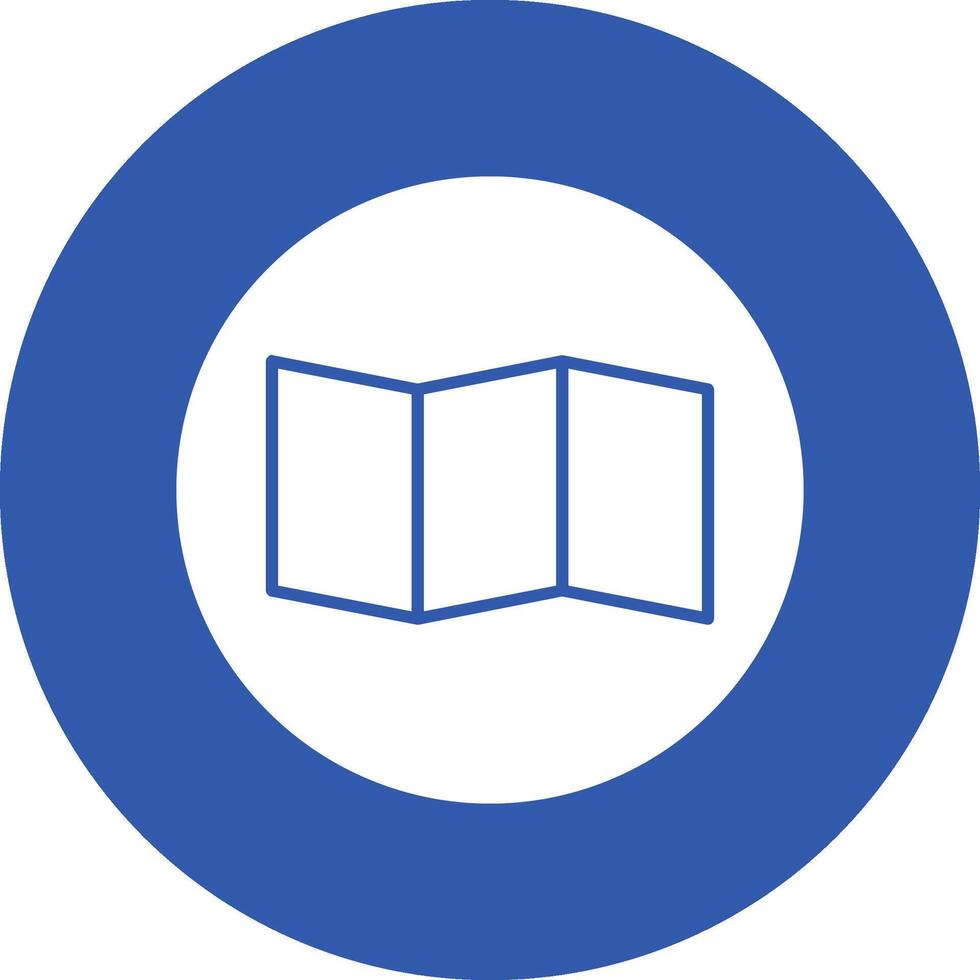 Map Glyph Circle Icon vector