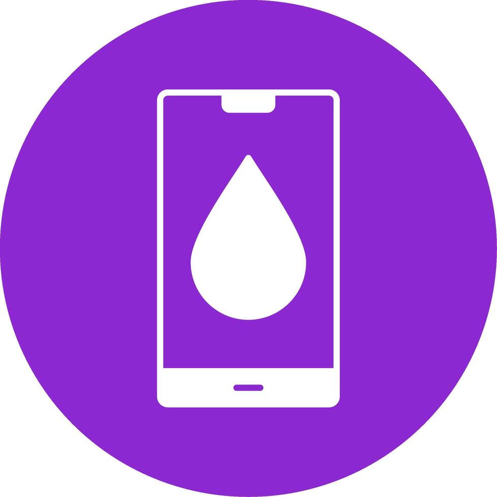 Water Drop Glyph Circle Icon vector