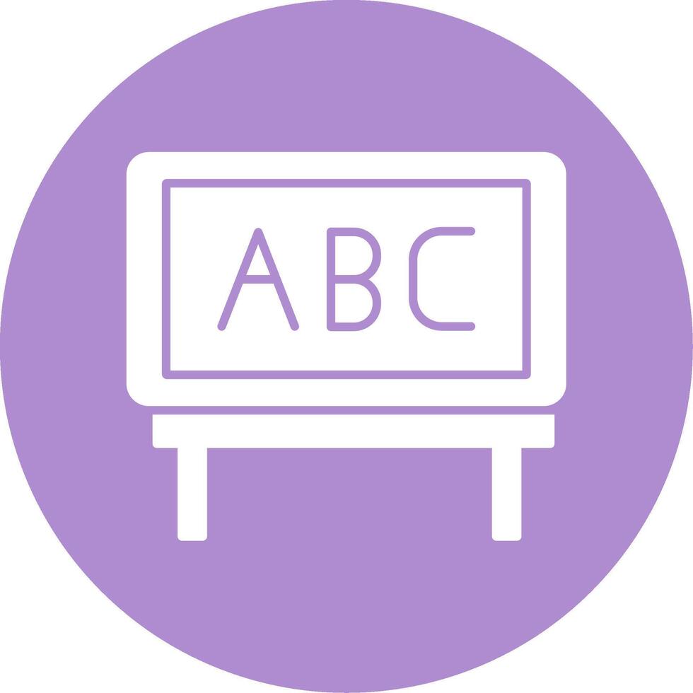 Presentation Glyph Circle Icon vector