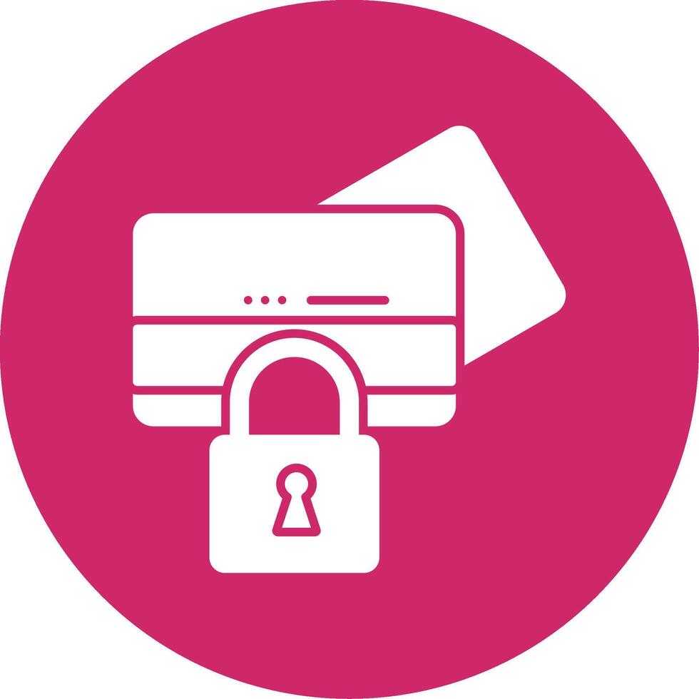 Lock Glyph Circle Icon vector