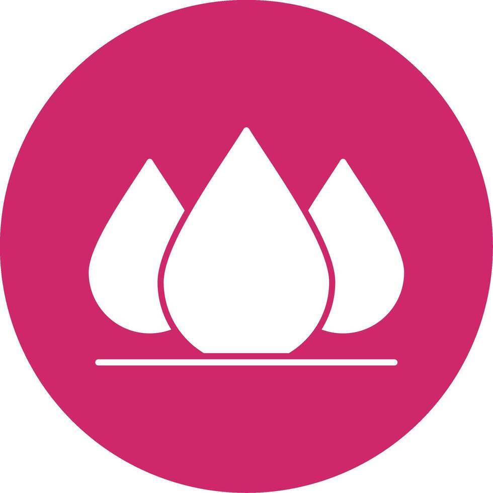 Water Drop Glyph Circle Icon vector