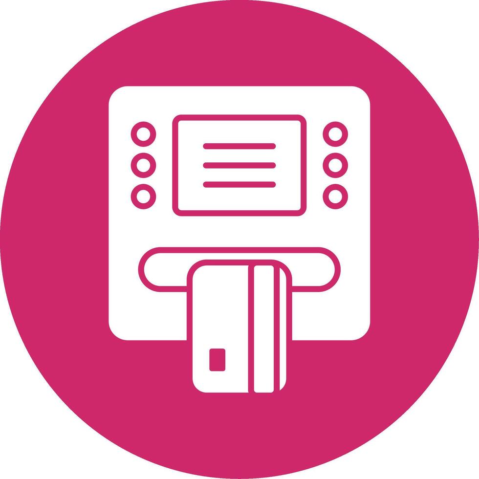 Atm Glyph Circle Icon vector