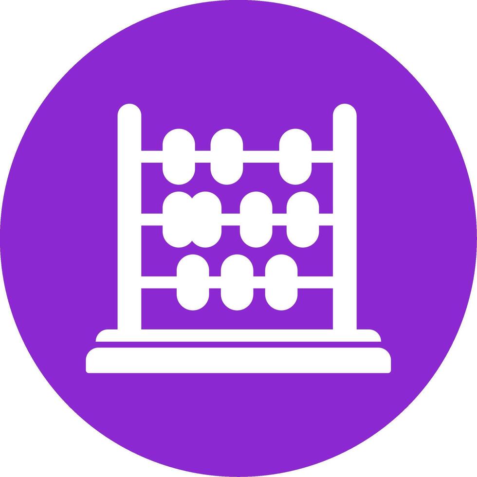 Abacus Glyph Circle Icon vector