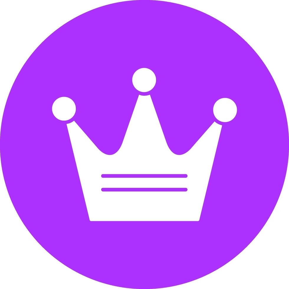 Crown Glyph Circle Icon vector