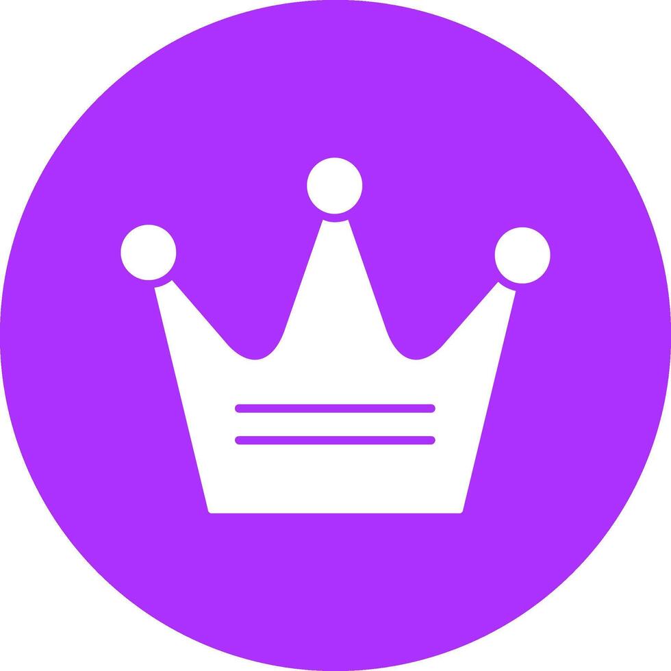 Crown Glyph Circle Icon vector