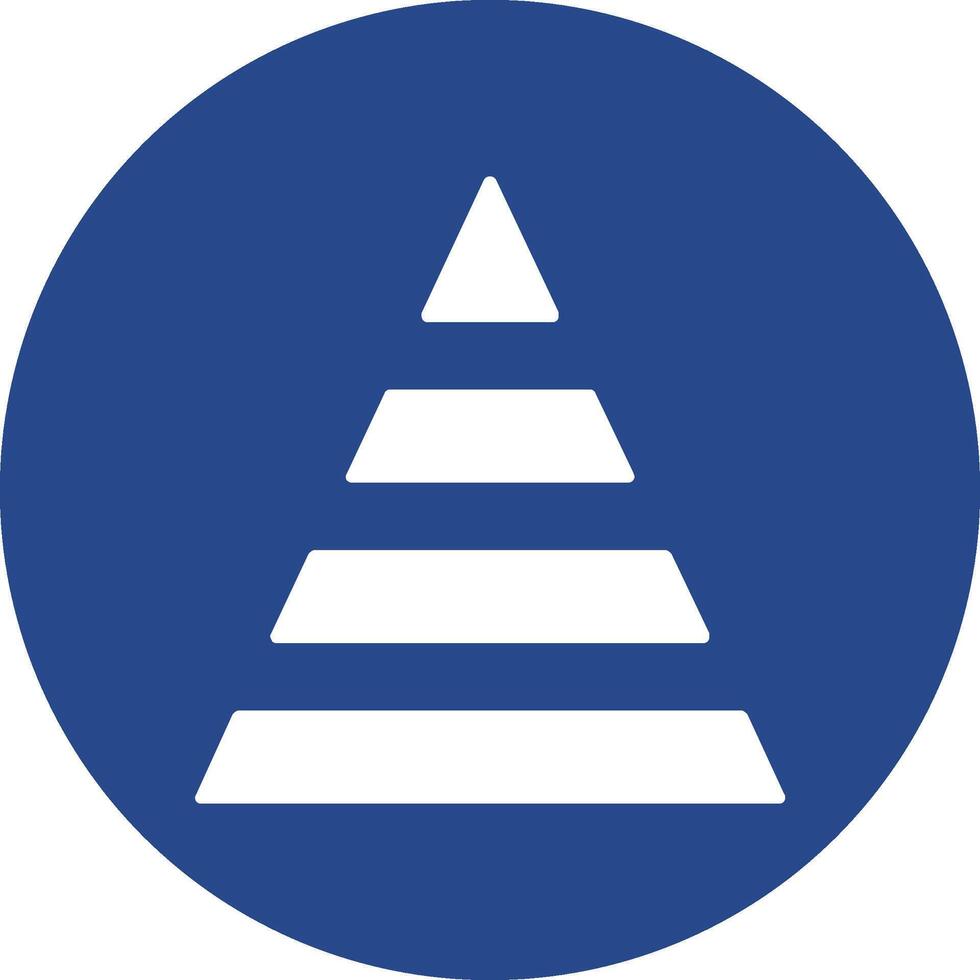 Pyramid Glyph Circle Icon vector