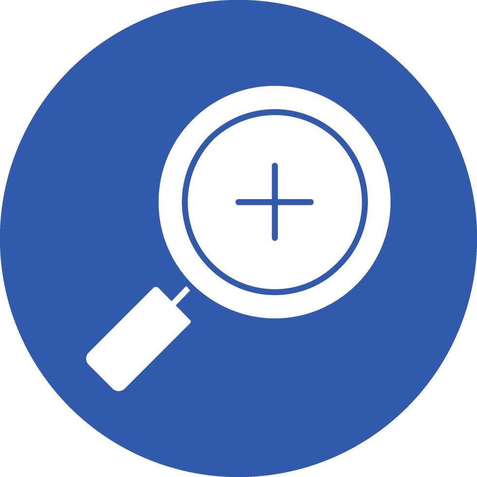 Zoom In Glyph Circle Icon vector