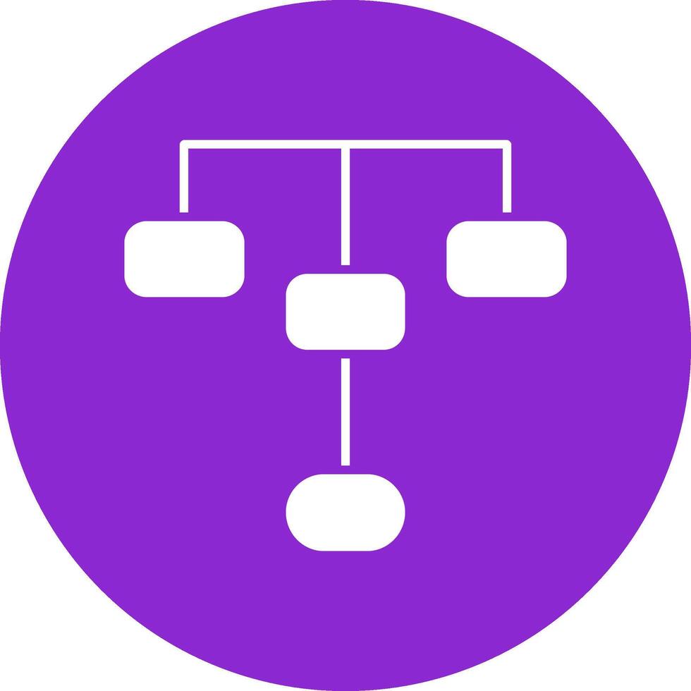Hierarchical Structure Glyph Circle Icon vector
