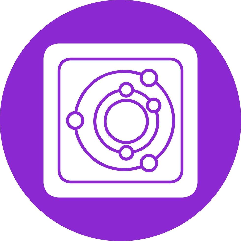 Radar Glyph Circle Icon vector