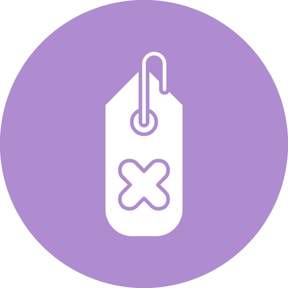 Tag Glyph Circle Icon vector