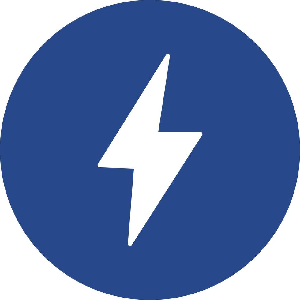 Thunder Glyph Circle Icon vector