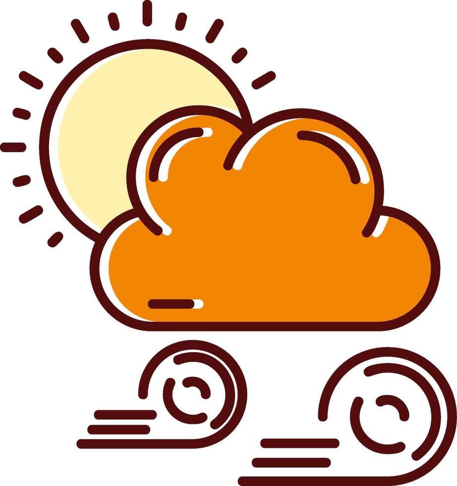 Weather filled Sliped Retro Icon vector