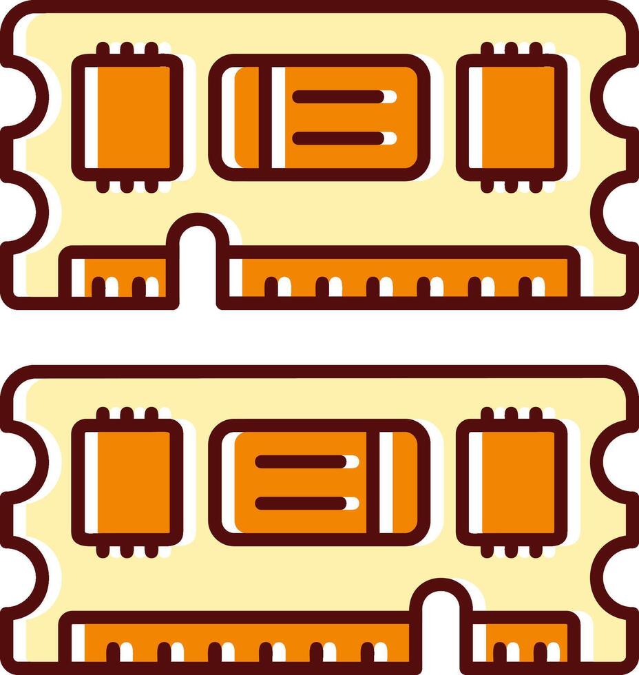 Ram filled Sliped Retro Icon vector