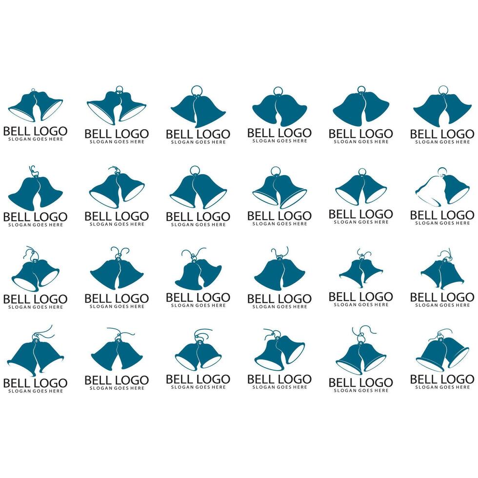 Collection of bell logos vector