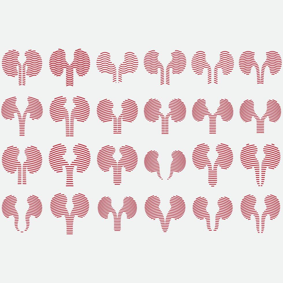 collection of kidney logos vector