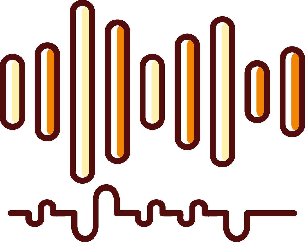 Audio filled Sliped Retro Icon vector