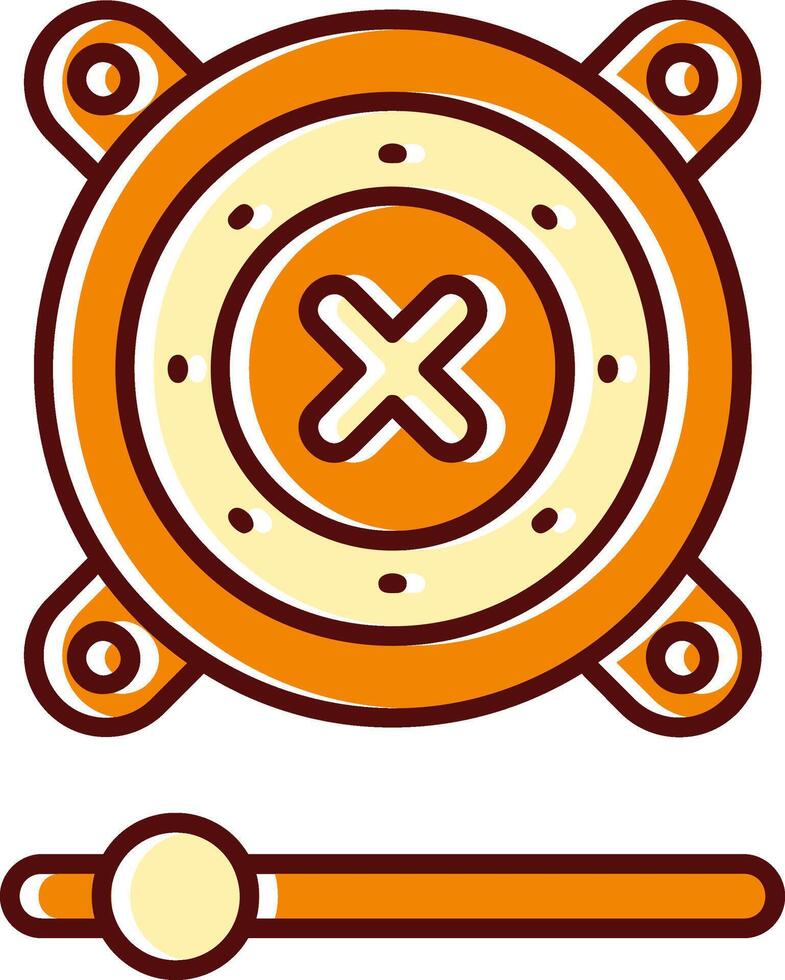 Speaker filled Sliped Retro Icon vector