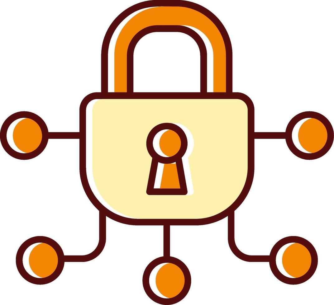 Safe filled Sliped Retro Icon vector