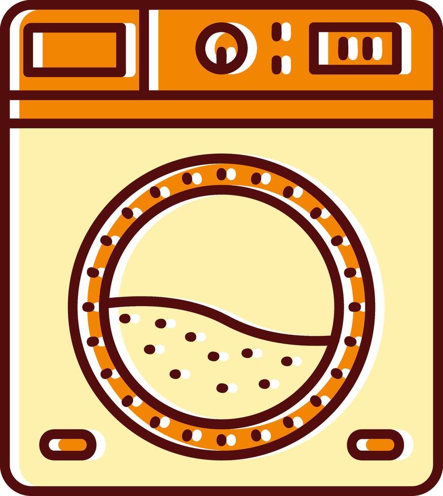 Laundry filled Sliped Retro Icon vector