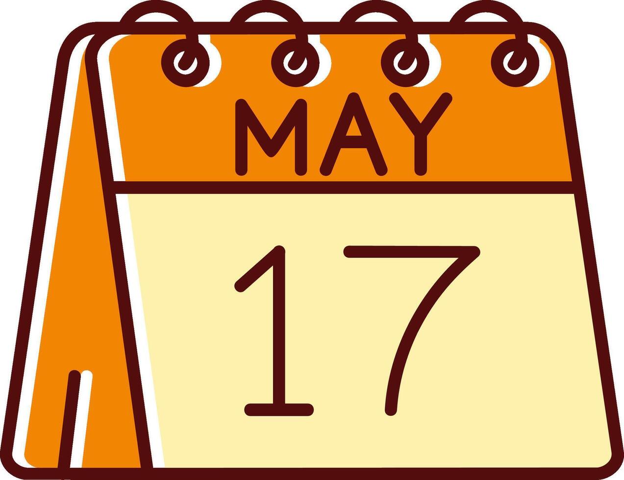 17th of May filled Sliped Retro Icon vector