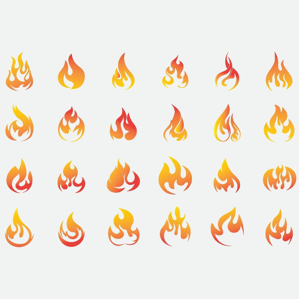 colección de fuego logos vector