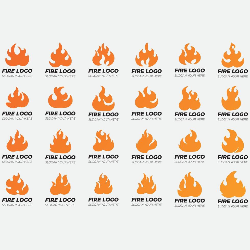 colección de fuego logos vector