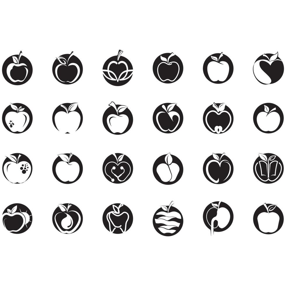 Icon bundle logo vector apple