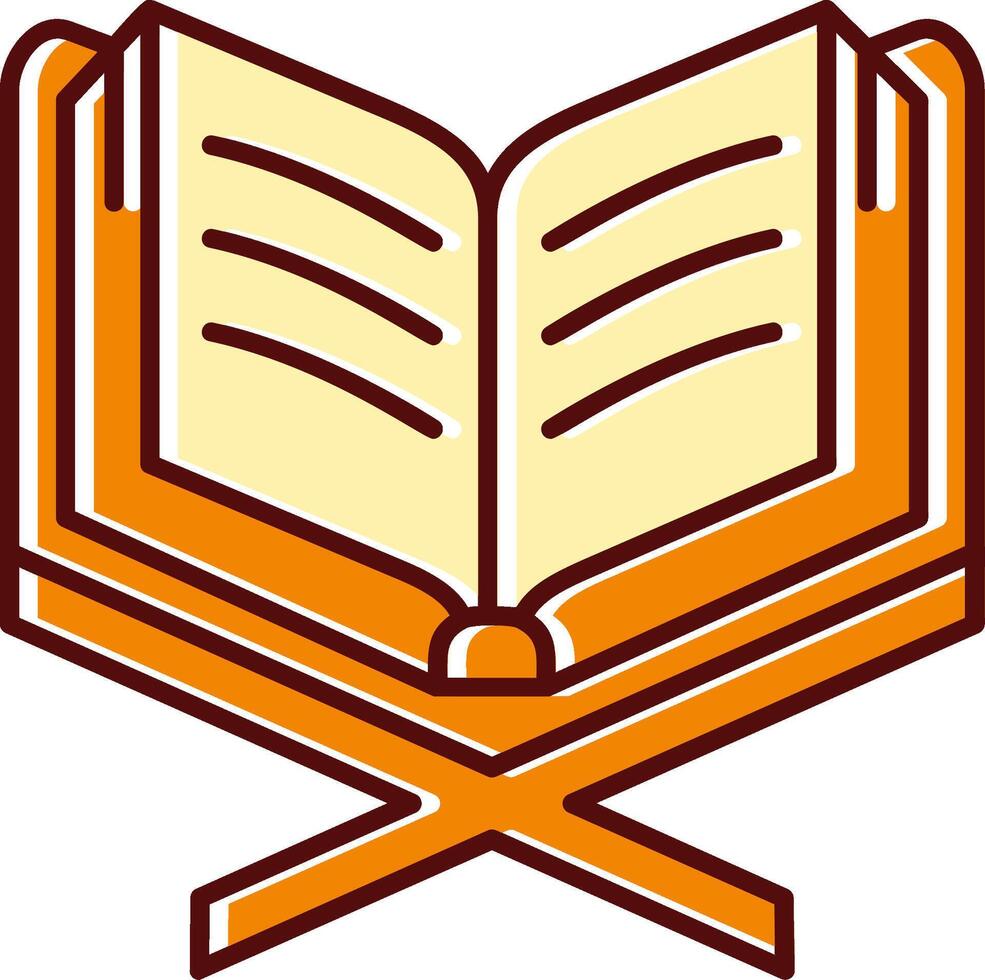 Read filled Sliped Retro Icon vector