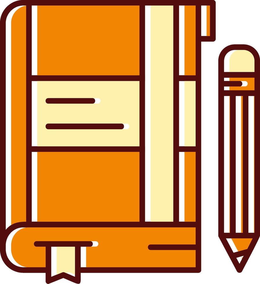 Note filled Sliped Retro Icon vector