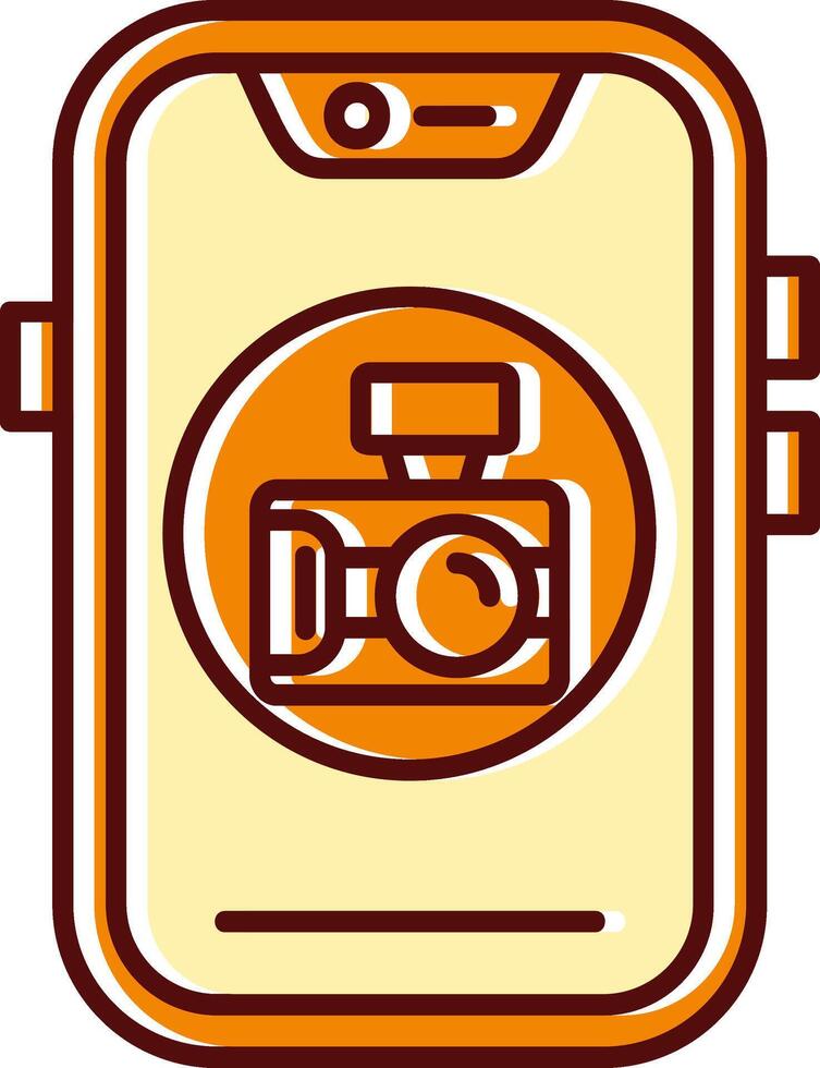 Camera filled Sliped Retro Icon vector