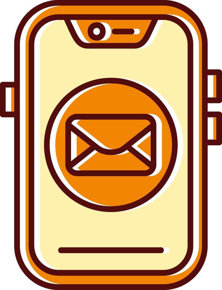 Email filled Sliped Retro Icon vector