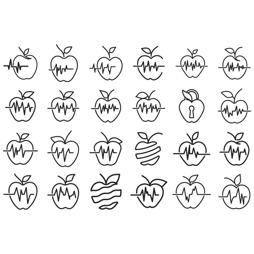Icon bundle logo vector apple
