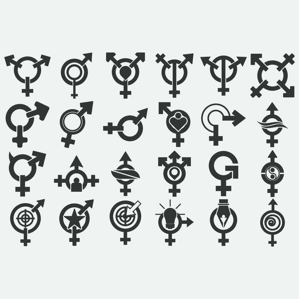 colección de género logos vector