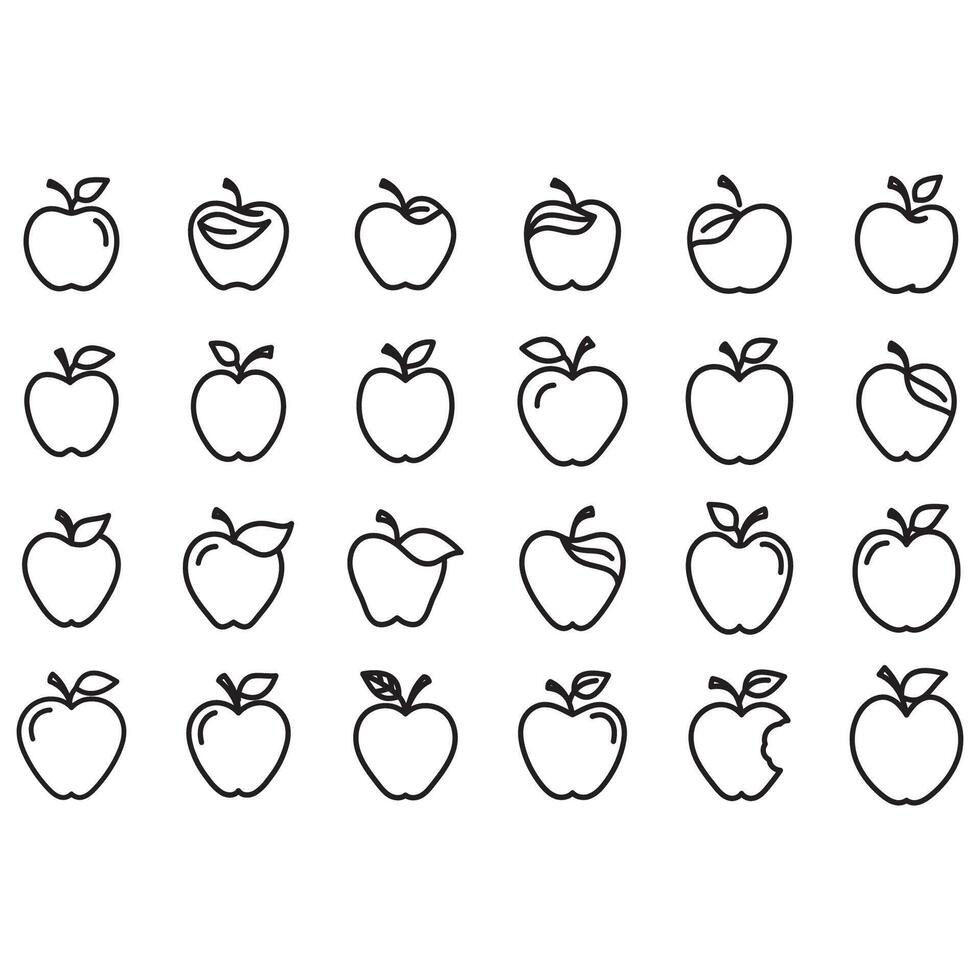 icono haz logo vector manzana