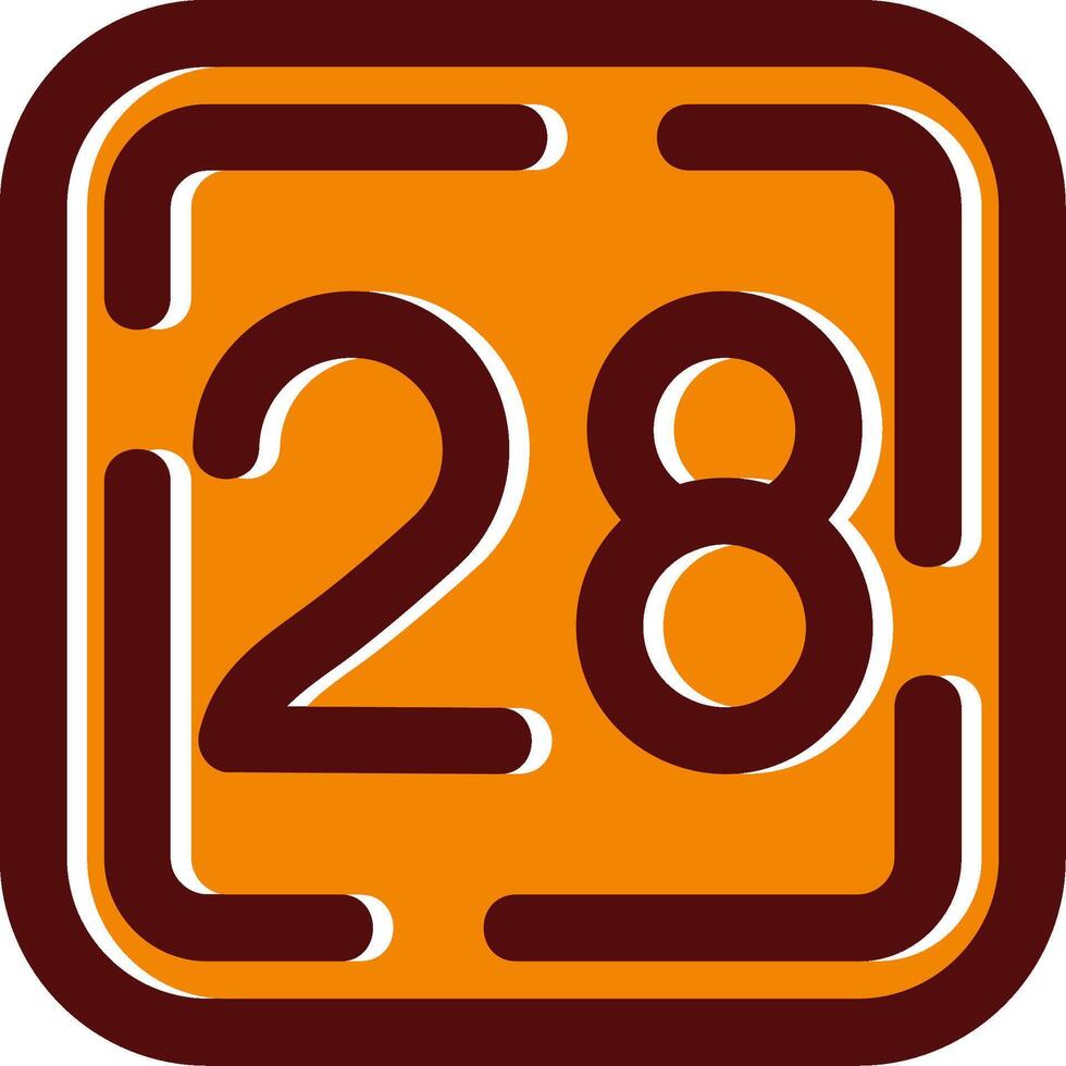 Twenty Eight filled Sliped Retro Icon 37788234 Vector Art at Vecteezy