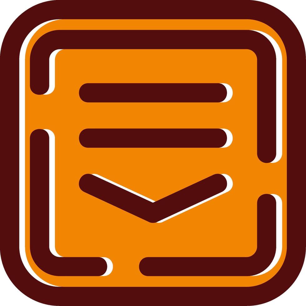 Drop down list filled Sliped Retro Icon vector