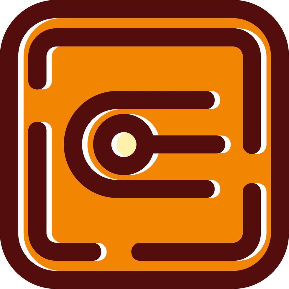 Endpoint filled Sliped Retro Icon vector