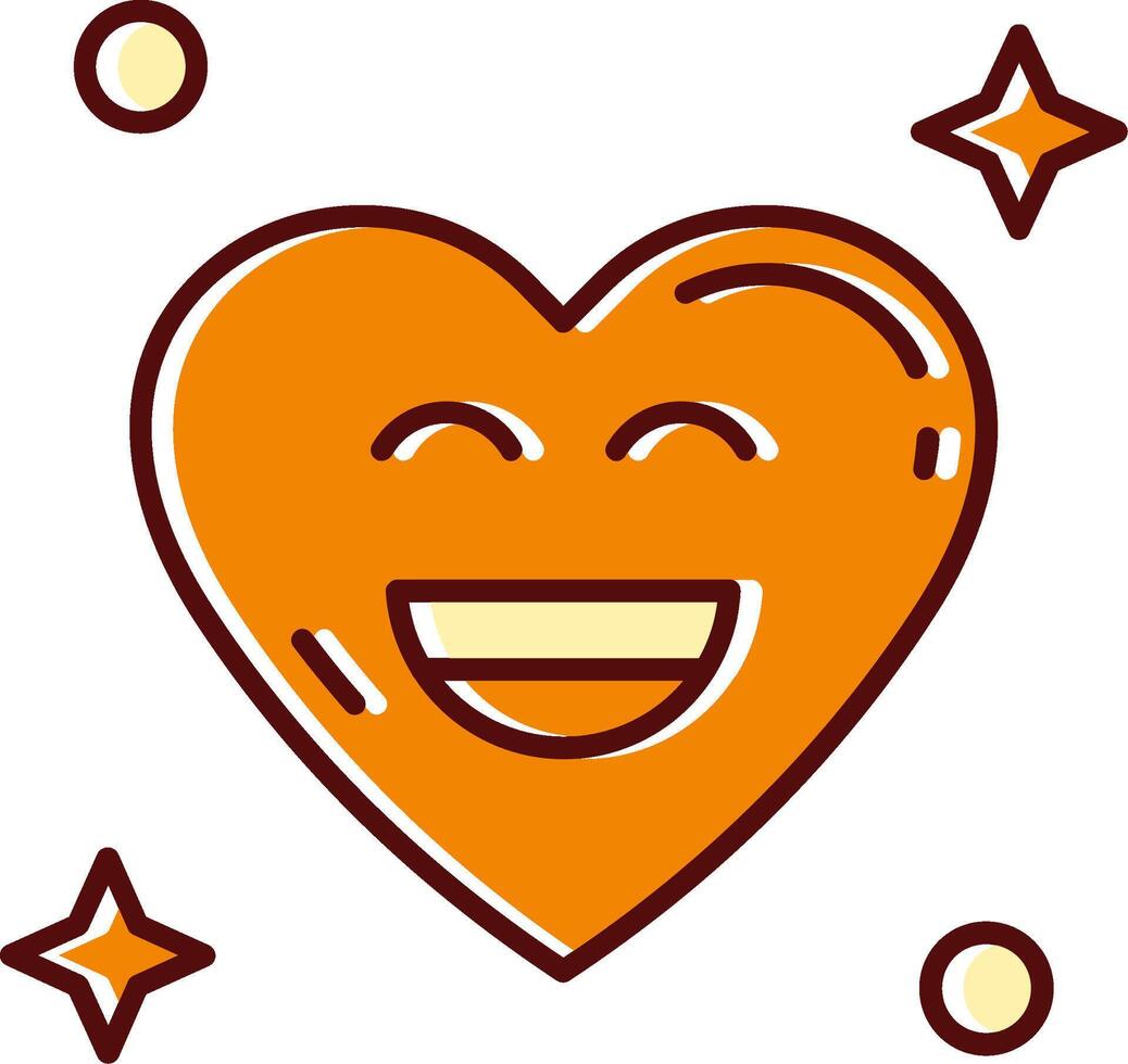 Smile filled Sliped Retro Icon vector