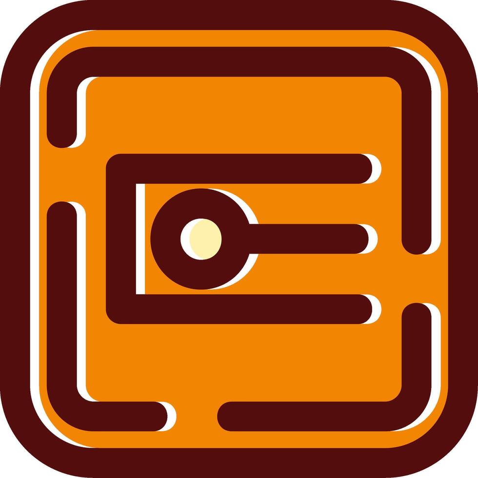 Endpoint filled Sliped Retro Icon vector