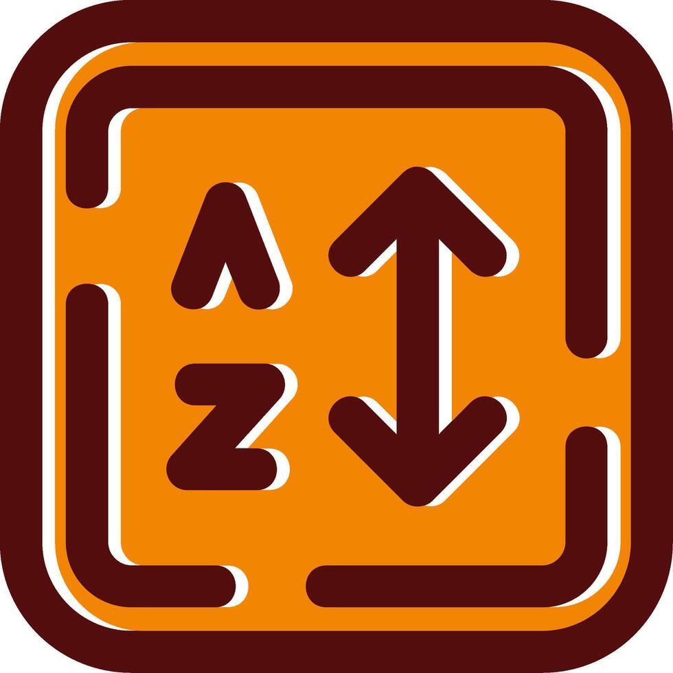 Alphabetical order filled Sliped Retro Icon vector