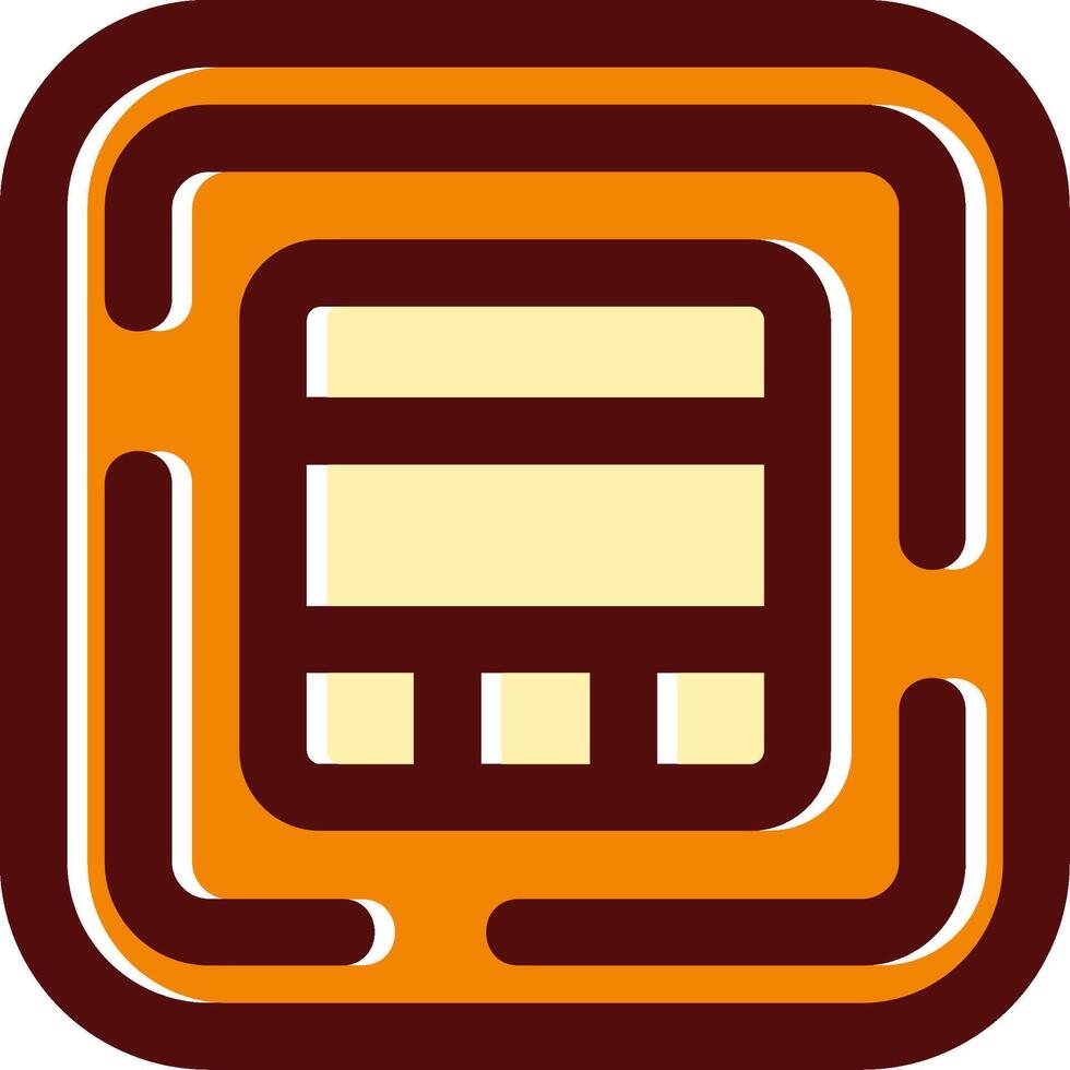 Layout filled Sliped Retro Icon vector