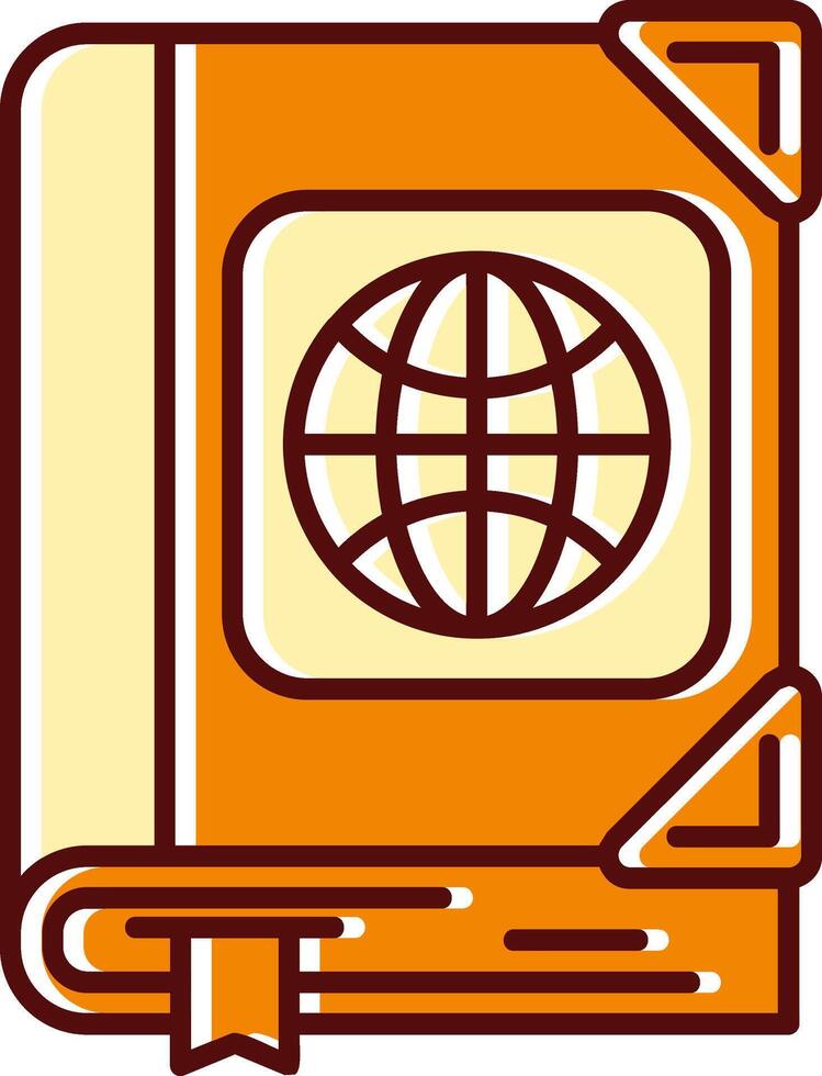 Atlas filled Sliped Retro Icon vector