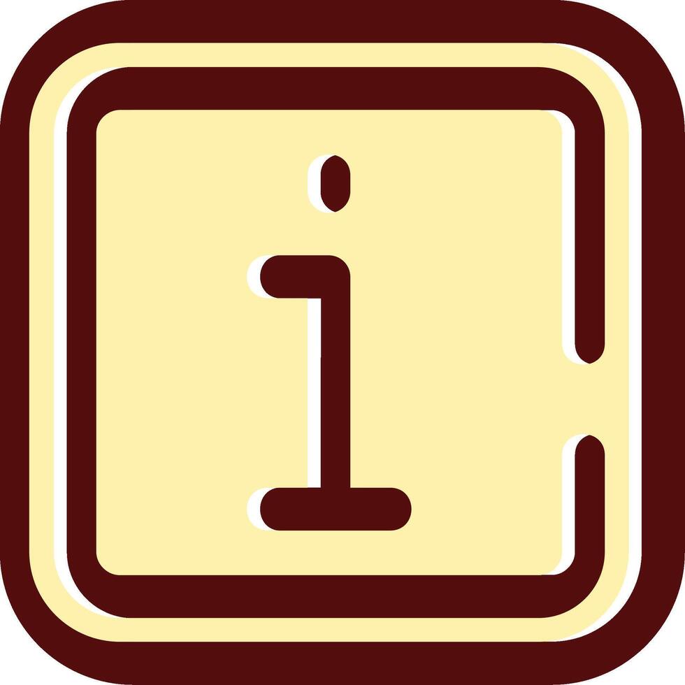 Info filled Sliped Retro Icon vector