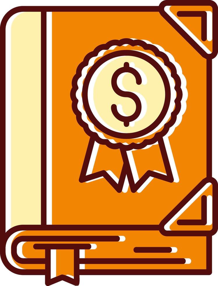 Valuable filled Sliped Retro Icon vector