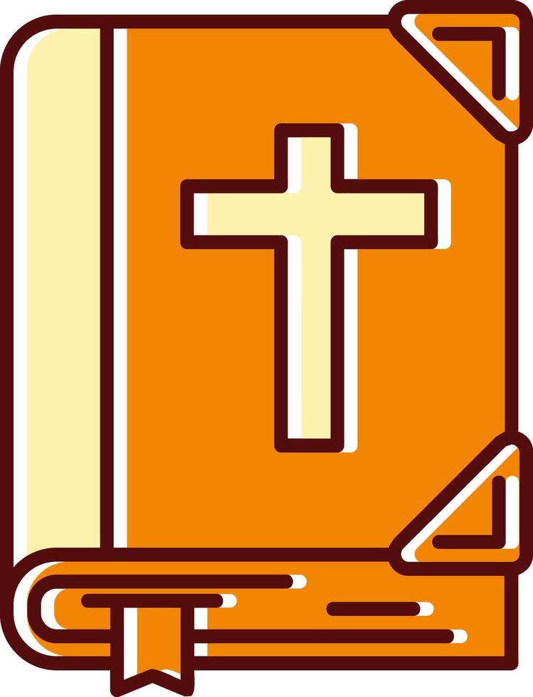 Bible filled Sliped Retro Icon vector