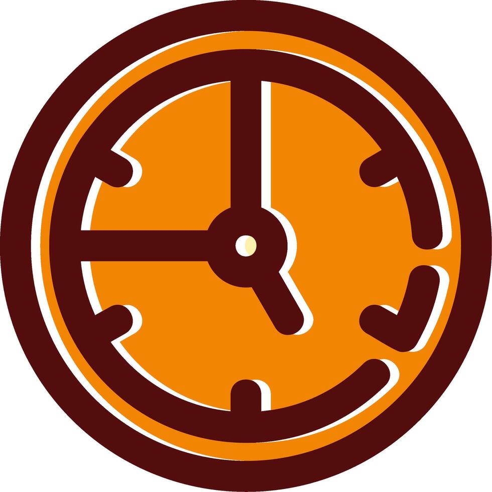 Time filled Sliped Retro Icon vector