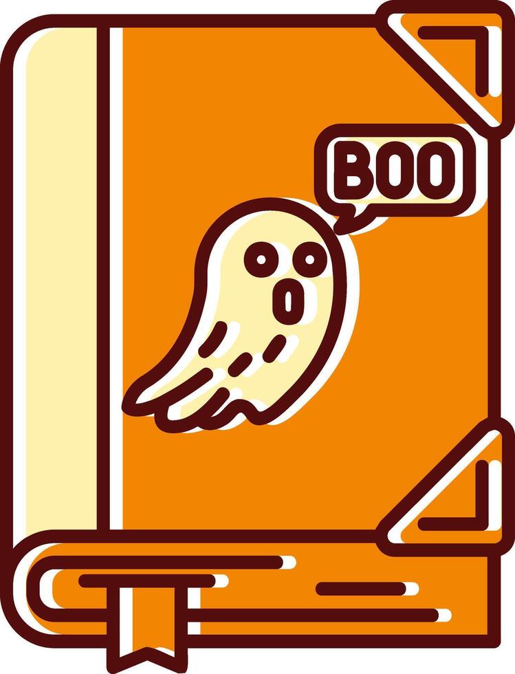 Spooky filled Sliped Retro Icon vector