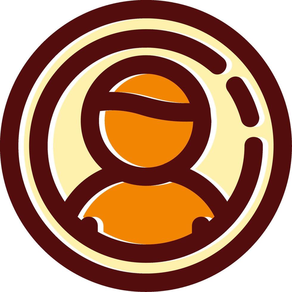 User filled Sliped Retro Icon vector